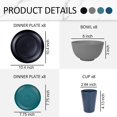 thumbnail image 2 of Supernal 32pcs Wheat Straw Dinnerware Sets,Plastic Plates and Bowls Sets for 8,Unbreakable Plates and Bowls Sets Dishwasher Safe Microwave Safe Fun Colors Perfect for Cooking Family Camping Picnics, 2 of 8