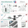 thumbnail image 5 of 49-Piece Silverware Set with Flatware Drawer Organizer, Durable Stainless Steel Cutlery Set for 8, Mirror Polished Kitchen Utensils Tableware Service with Steak Knives Dinner Fork Knife Spoon & Tray, 5 of 16