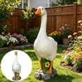 thumbnail image 1 of IROINID Decorations for Home Tables,Modern Room Decorations,Large Porch Gooses Statue Resin Hollow Plastic Garden Gooses WithStones Base with Sand-Fillable Designs, 1 of 9