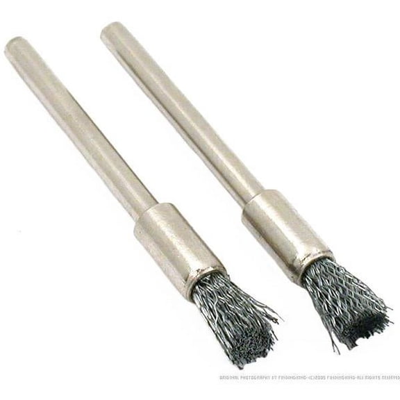 2 Steel Wire End Brushes Gunsmith Polish Rotary Tools
