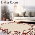thumbnail image 2 of ODIKA 5'x7' Machine Washable Non-Slip Area Rug, Seasonal Vine Foliage Festive Decorative Surface High Traffic Rug, Beige, 602563, 2 of 7