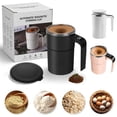 thumbnail image 5 of Automatic Magnetic Stirring Coffee Cup - Self-stirring Stainless Steel Mixing Cup with LCD Thermometer, USB Rechargeable Protein Shaker Bottle for Hot Beverages, 5 of 7