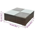 thumbnail image 4 of vidaXL 5 Piece Garden Lounge Set with Cushions Poly Rattan Brown, 4 of 5