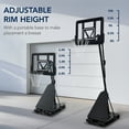 thumbnail image 6 of Best Choice Products Adjustable 4.4-10ft Basketball Hoop, Portable Goal w/Shatterproof Backboard, Ball Return - Black, 6 of 11