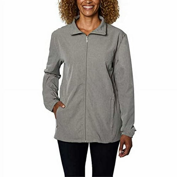 Hang Ten Women's UPF 50  Water Repellant Hybrid Jacket (X-Small, Gray)