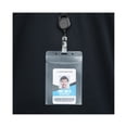 thumbnail image 6 of PVC-Free Badge Holders, Vertical, Clear 3.5" x 5.13" Holder, 3.13" x 4.13" Insert, 50/Pack | Bundle of 10 Packs, 6 of 6