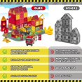 thumbnail image 4 of Construcción de baldosas magnéticas SKTMYY con camión de bomberos y estación, 4 of 7