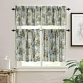 thumbnail image 3 of Retro Window Valance Strawberries Fruit Valance Farmhouse Vintage Flower Thermal Insulated Window Curtain Valance Rod Pocket 54''''x18''''+27''''x24''''x2（3 Piece）, Style-4, 3 of 3