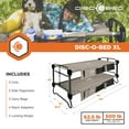 thumbnail image 6 of Disc-O-Bed XL Cam-O-Bunk Benchable Double Cot with Storage Organizers, Tan, 6 of 8