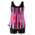 thumbnail image 5 of Nrmvnmi Tankini Swimsuits for Women 2 Piece Bathing Suits Floral Prints Round Neck Swim Tank Top with Boy Shorts Modest Swimwear Mothers Day Gifts, 5 of 6