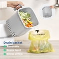 thumbnail image 5 of BLUE GINKGO Kitchen Compost Bin | Indoor Countertop Food Waste Bin with Handles | Dark Gray (1.32 gal), 5 of 7