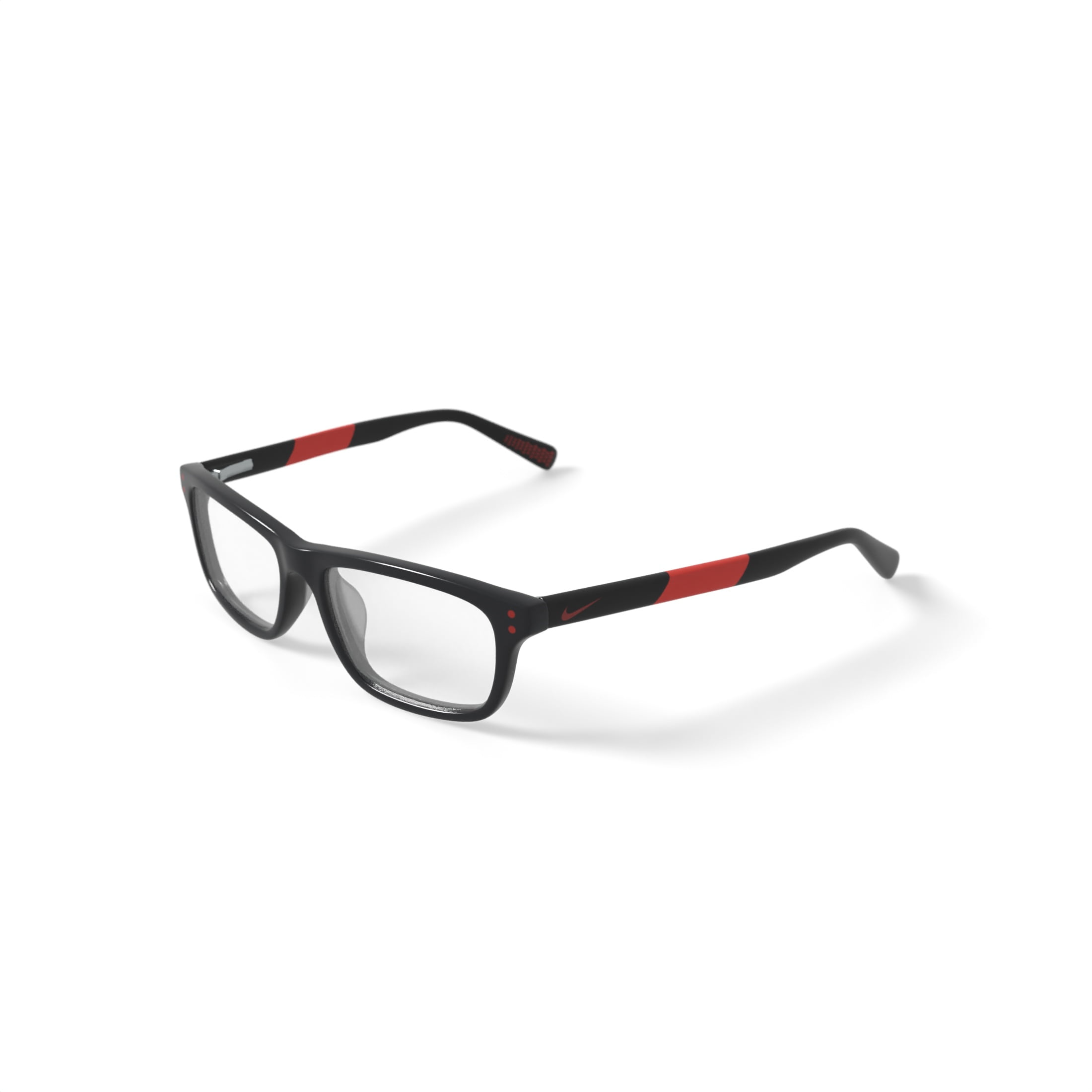 Nike Youth 5535G Prescription Eyeglasses with Case, Black/Red