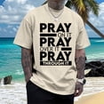 thumbnail image 5 of adaychics Christian Tshirts Men Pray Crewneck Oversized Short Sleeve Religious Cotton Tee Trendy Tops for Streetwear, 5 of 7