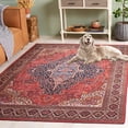 thumbnail image 4 of Safavieh Serapi Albina Medallion Machine Washable Area Rug, Rust/Navy, 5'3" x 7'6", 4 of 12