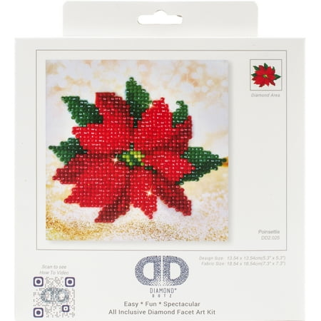 UPC: 4897073240442 | Diamond Dotz Diamond Art Kit 8 X8 -Poinsettia