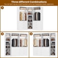 thumbnail image 6 of Homieasy 3-Piece Closet Organizer System with 6 Drawers & 10 Shelves, 1500LBS Heavy Duty L-Shaped/I-Shaped Walk-In Closet Storage for Bedroom, Entryway & More,White, 6 of 7