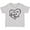 AC-Heather Grey, variant on I Love My Aunt and Uncle in Black Chalk Heart Boys or Girls Baby T-Shirt