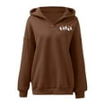 thumbnail image 4 of And Winter Fashion Cute Printed Women's Hooded Sweatshirt Without Pockets Zip up Hoodie Womens Women's Hooded Sweatshirt Clothe Sweatshirt Long Sleeve Button down Sweatshirt Sweatshirt Women Pullover, 4 of 4