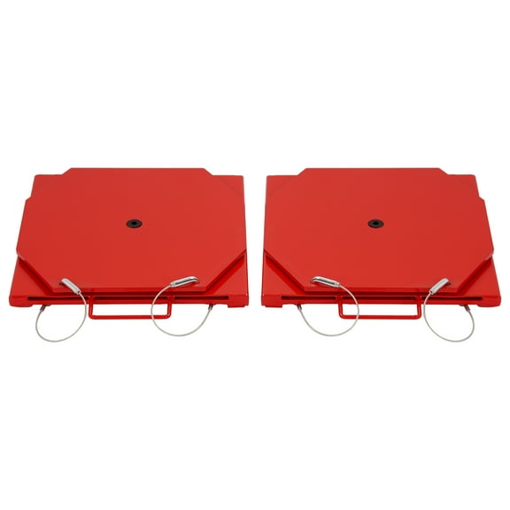 KOJEM 9000 LBS Turn Plate for Passenger Car & Light Truck Wheel Alignment Steel Front Turnplate Turntable Set Powder Coated Red 2Pcs