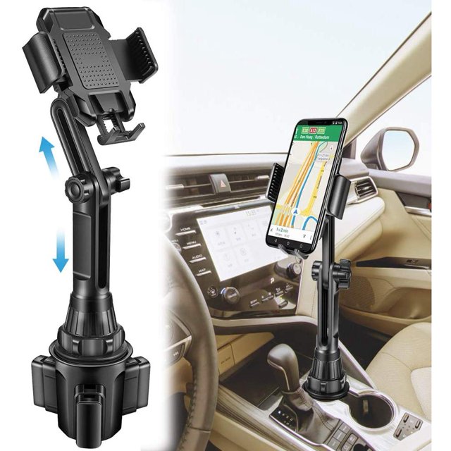 Portavasos Soporte para teléfono Universal Ajustable Cuello de cisne Portavasos Cuna Soporte para automóvil para teléfono celular Teléfono inteligente Iphone Xs/xs Max/xr/x/8/7 Plu