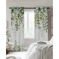 thumbnail image 3 of Sage Eucalyptus Blackout Curtains 96 Inches Long for Bedroom, Green Branches Vintage Flower Plant Thermal Insulated Room Darkening Black Out Window Curtain Panels Grommet Drapes for Living Room, 3 of 8