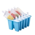 thumbnail image 1 of Moldes para helado, moldes para helado de 10 cavidades, moldes para paletas reutilizables para preparar sorbetes de helado para paletas (azul) JM, 1 of 5