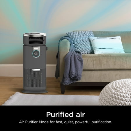 Shark - 3-in-1 Air Purifier, Heater & Fan with NanoSeal HEPA, Cleansense IQ, Odor Lock, for 500 Sq. Ft - Grey