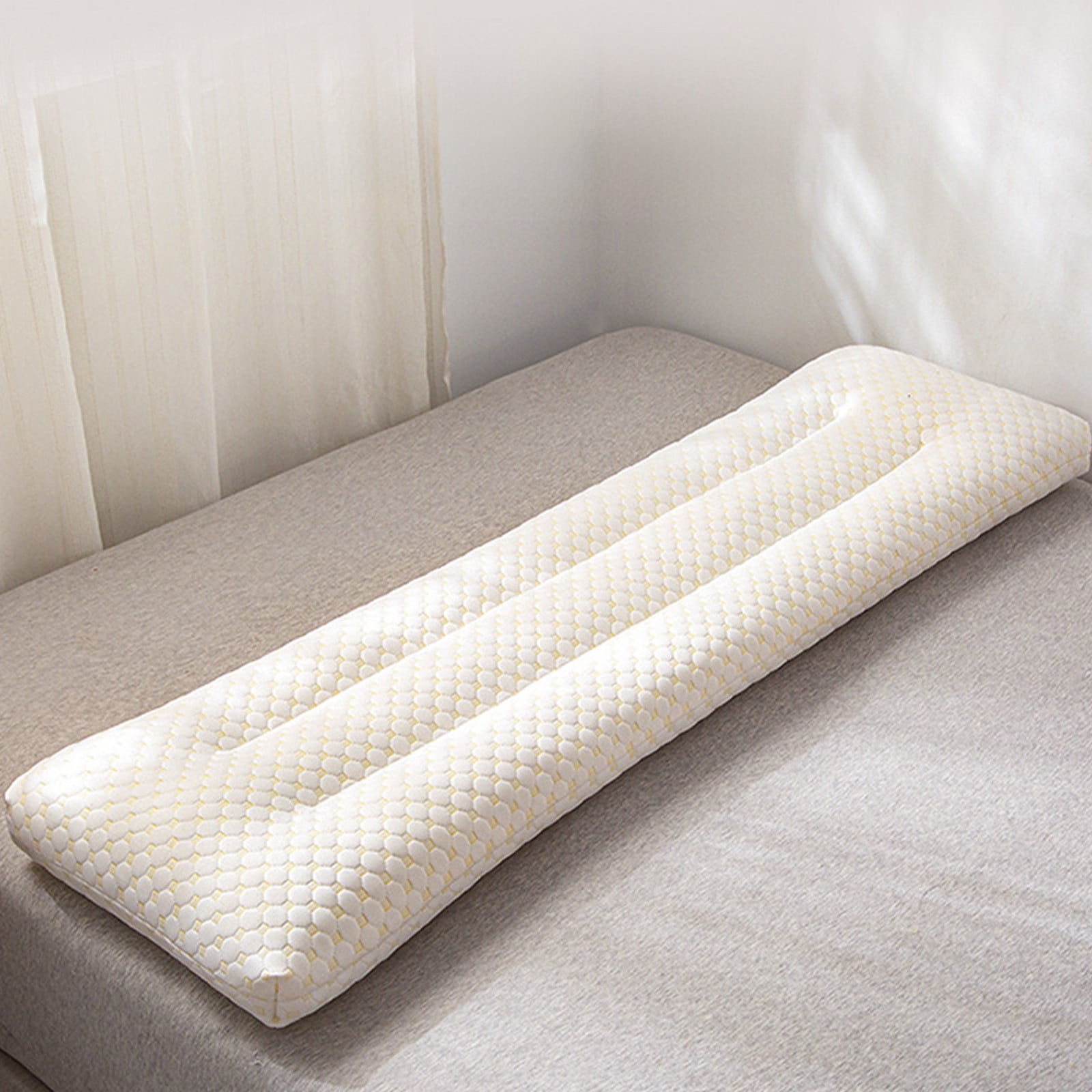YFGEFTR Long Body Pillow Core, No Deformation Cervical Protection Pillow, Ergonomically Designed, Ideal for Spine and Neck Support, for Couples Sleeping, Home Bedroom Use and All Season Comfort