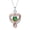 Green, variant on Valentine Day Gifts for Women, I Love You Forever Necklace Sterling Silver Heart Birthstone Pendant Necklace, Jewelry Gifts for Mother Wife Daughter