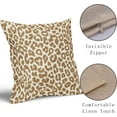 thumbnail image 4 of Brown Leopard Print Pillow Covers 20x20 Set of 2 Cheetah Animal Pattern Chinoiserie Decorative Outdoor Pillowcases Rustic Farmhouse Zipper Throw Cushion Case Decor for Home Couch Sofa Bed, 4 of 6