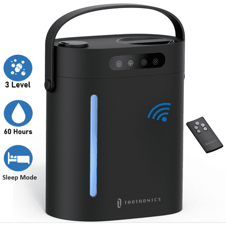 Taotronics 6L Cool Mist Humidifier for Room Home Bedroom, Top Fill Humidifier with Touch Control, Adjustable 3 Mist Outputs, 3 Timers, Sleep Mode, for Office, Black