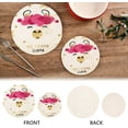 thumbnail image 4 of SKYSONIC Cute Llama Pink Pot Holders Trivets, 2 Pcs Heat Resistant Trivets,Motivational Quote Cotton Thread Weave Mats for Hot Pads Pans Pot Bowl Teapot for Kitchen Decor, 4 of 7
