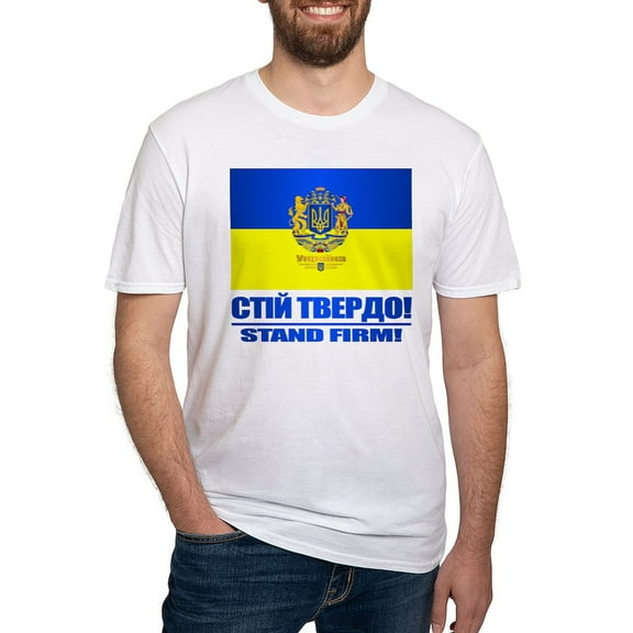 CafePress - Ukraine (Stand Firm) T Shirt - Fitted T-Shirt, Vintage Fit Soft Cotton Tee
