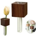 thumbnail image 2 of LYINGF Mini Vase Fridge Magnets, Test Tube Plant Flower Vase with Magnetic Wooden Wall Planter and Glass Tube, Wood Refrigerator Magnet Adsorbed on Fridge Door for Office Home Decor, 2 of 9