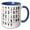 Blue, variant on Print of The Hebrew Alphabet 11oz Two-Tone Mug