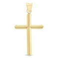 thumbnail image 3 of Ioka-14K Yellow Gold Classic Cross Pendant with 1.2mm Singapore Chain Chain Necklace - 20", 3 of 6
