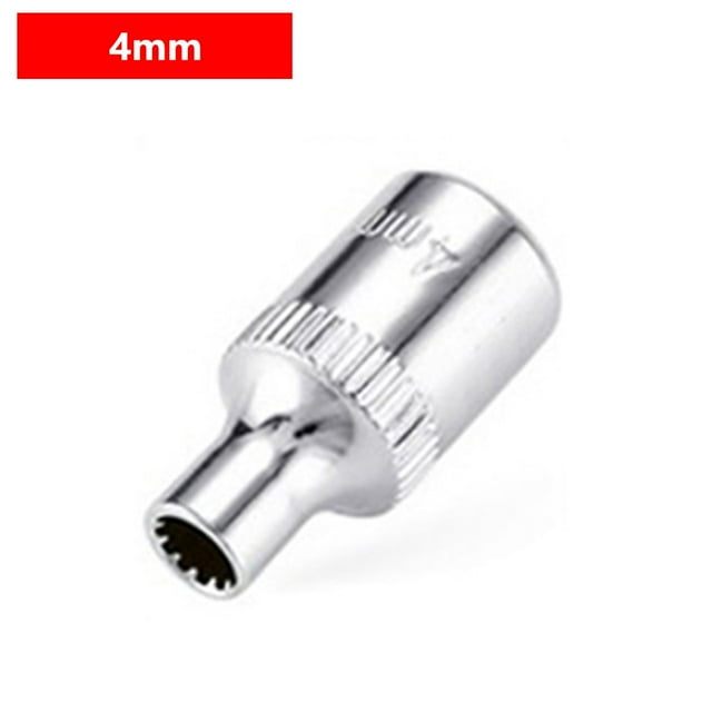 Lefu 12 Point Mirror Short Socket Head 1/4 Drive Torx Bit Ratchet Wrench Adapter