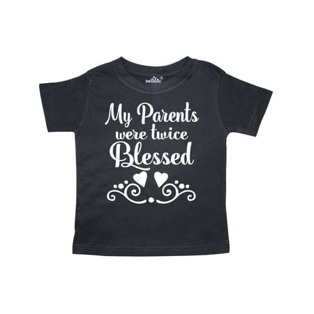 

Inktastic Twins Baby Gift Twice Blessed Gift Toddler Boy or Toddler Girl T-Shirt