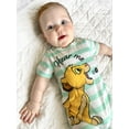 thumbnail image 4 of Disney Baby Boys Girls Romper Lion King Graphic 2-Pack Short Sleeve Stripped Bodysuits Summer Outfits Sizes 0/3-18M, 4 of 11