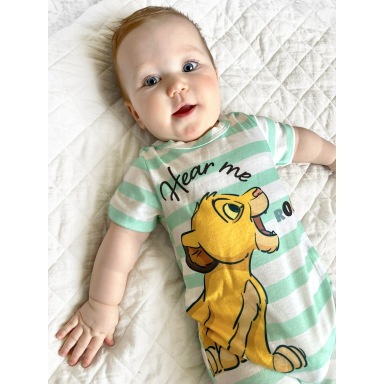 Disney Lion King Baby Clothes, Infant Comfortable Rompers 2-Pack