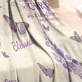 thumbnail image 3 of Beige Butterfly Text Pattern Blanket,Comfortable Soft Flannel Throw Blanket,All Season,Warm Lightweight Blankets for Sofa Bed Couch Living Room Chair,30"x40", 3 of 4