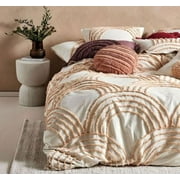 DecorAvenue 100% Cotton Duvet Cover Set Boho Bedding Comforter Hand Tufted Duvet Cover 3 Piece Zip Closure King Size