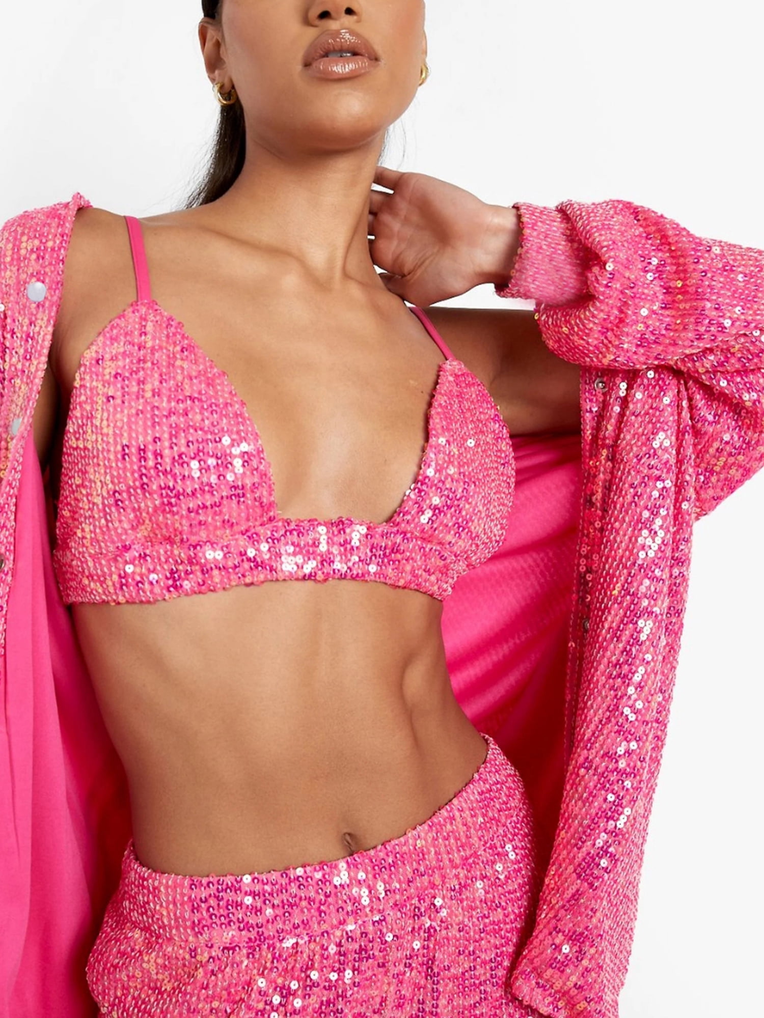 sparkly pink bralette