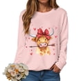 thumbnail image 6 of vigerkar Cow Valentine's Sweatshirt, Pink Heart Cow Sweater, Cute Crewneck Pullover for Women (Pink, XL), 6 of 9