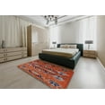 thumbnail image 4 of Ahgly Company Indoor Rectangle Mid-Century Modern Copper Red Pink Oriental Area Rugs, 4' x 6', 4 of 6