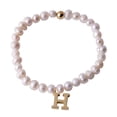 thumbnail image 1 of Pulseras Mujer de Perlas con Iniciales Oro 18k LuckyLy, Modelo Galia blanco UNITALLA, 1 of 6