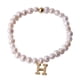 thumbnail image 1 of Pulseras Mujer de Perlas con Iniciales Oro 18k LuckyLy, Modelo Galia blanco UNITALLA, 1 of 6
