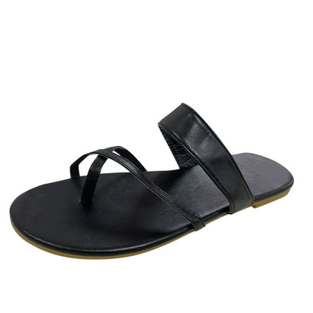 

nsendm Lime Sandals for Women Size 12 Clip-On Ladies Sandals Bow Knot Solid Fashion Womens Sandals Size 7.5 New Sandal Black 8.5