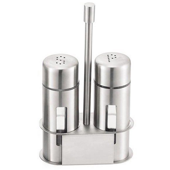 Juego de botellas y tarros de condimentos de acero inoxidable 304, juego de cilindros de polvo PS, juego de botellas de salsa de soja, juego de condimentos para mesa de comedor