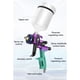 thumbnail image 3 of Kit De Pistola Pulverizadora HVLP, Pulverizador De Pintura Profesional Para Muebles Y Pared, Proyectos De Arte, Pintura Con Taza De 600ml, Boquilla De 1,3mm, 3 of 7